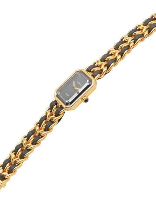 Chanel Premiere M H0001 Quartz Cal.976.001 GP GP/Leather  Chanel Watch Premiere M Black Leather